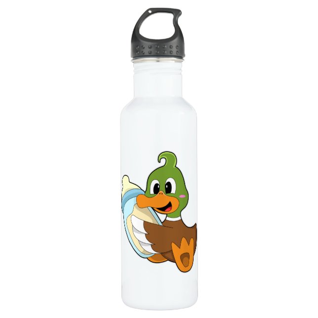 Canard avec bouteille de lait (Devant)