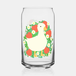 Canard d'oie de fraise floral