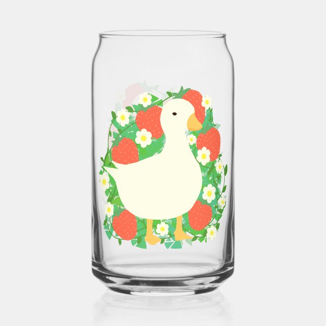 Canard d'oie de fraise floral (Recto)