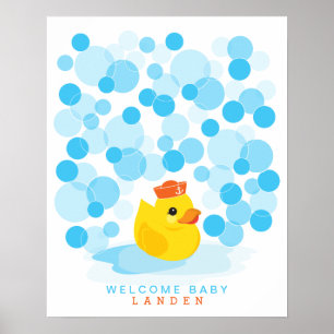 Canard en caoutchouc   Livre d'or pour une baby sh