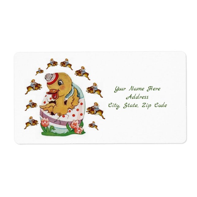 Canard Étiquette de Pâques (Devant)