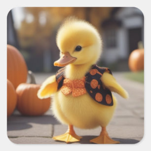 Canard habillé pour autocollant Halloween