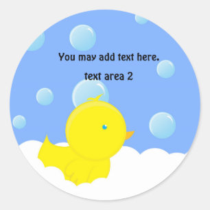 Canard jaune dans un bain moussant Autocollant pou