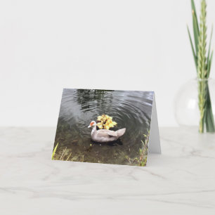 Canard maman avec colliers Carte de remerciements 