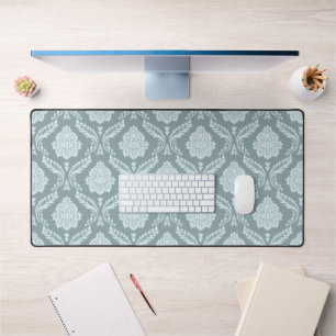 Canard Rococo Motif Damassé Œuf Bleu+Turquoise