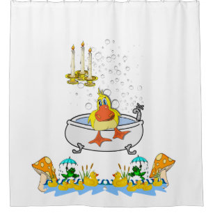 Canards de grenouille de rideau de douche