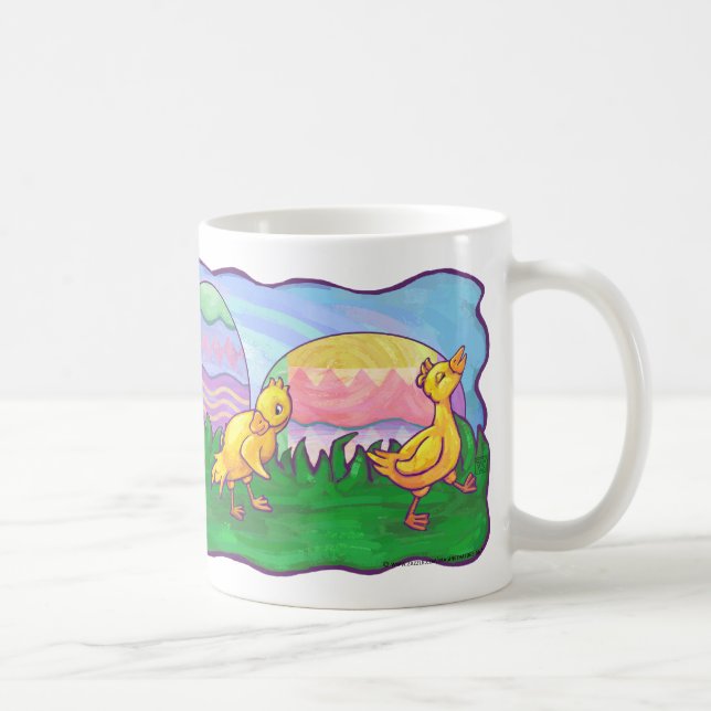 Canards en rangée Mug d'oeufs de Pâques (Droite)