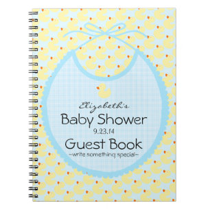Canards et livre d'invité jaunes de baby shower d