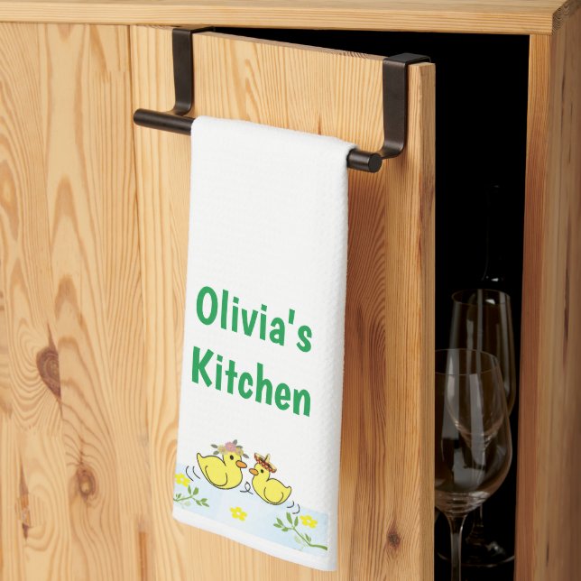 Canards Floral Cuisine serviette main (Pliage en tiers)
