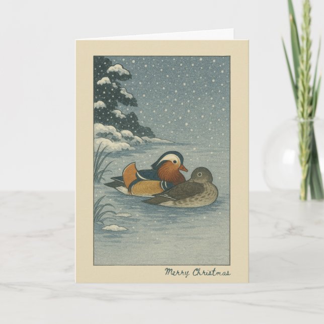 Canards japonais - Carte de Noël (Devant)