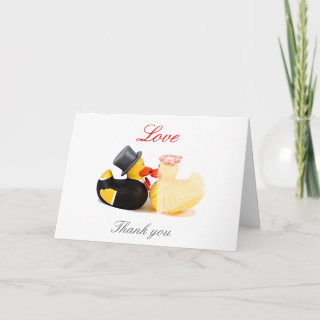 canards mariages ... cartes de remerciements (Devant)