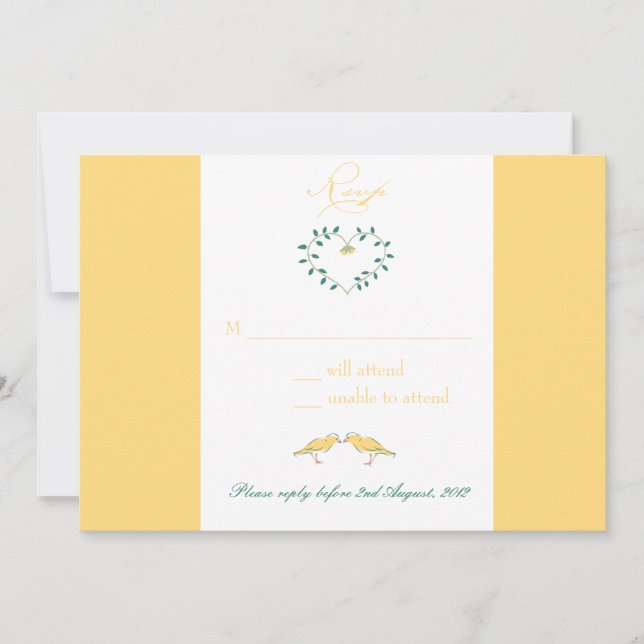 Canari - cartes rsvp (Devant)