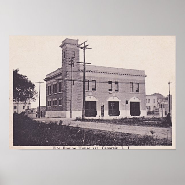 Canarsie Brooklyn New York Fire Motor House 1910 Poster (Vorne)