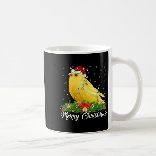 Canary Bird Lover Matching Weihnachtsmannmütze Can Kaffeetasse (Rechts)