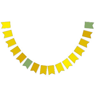 Canary Gelb bis Ananas Grün Gradient Tropical Wimpelkette