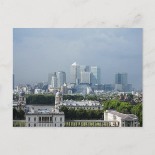Canary Wharf Ansicht von Greenwich Postcard Postkarte