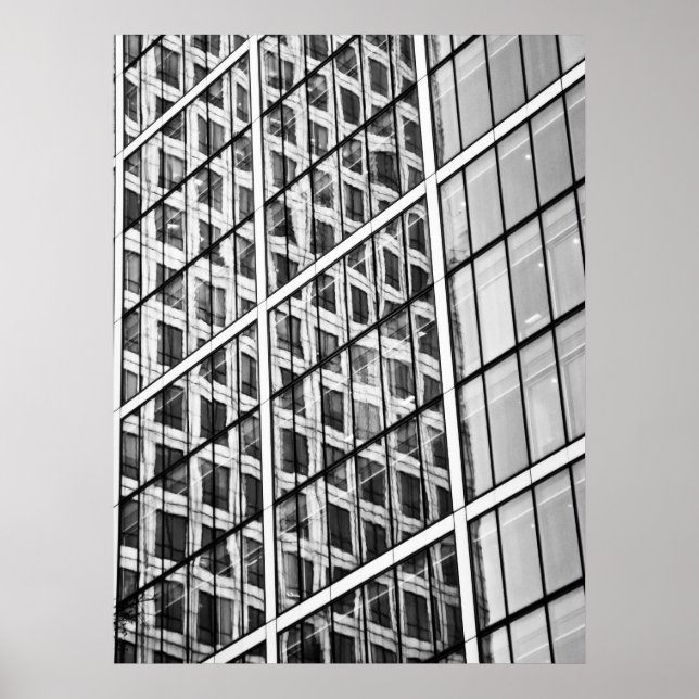 Canary Wharf London Abstrakt Poster (Vorne)