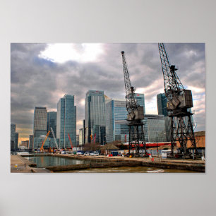 Canary Wharf London Docklands England Poster
