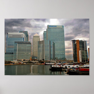 Canary Wharf London Docklands England Poster