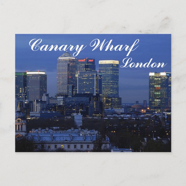 Canary Wharf, Londres Carte postale (Devant)