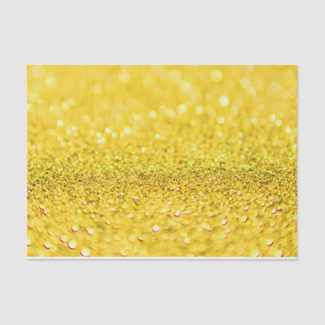 Canary Yellow Glitzer Design Tissue Paper Seidenpapier (Vorderseite)