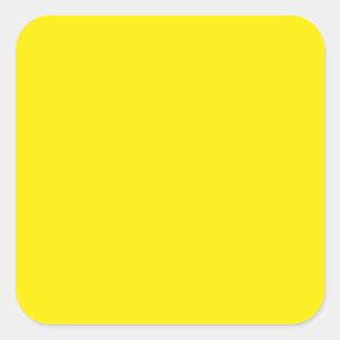 Canary Yellow High End farbig Quadratischer Aufkleber
