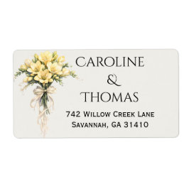 Canary Yellow Romantic Freesia  Floral Wedding