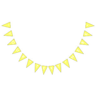 Canary Yellow Solid Color Anpassen Wimpelkette