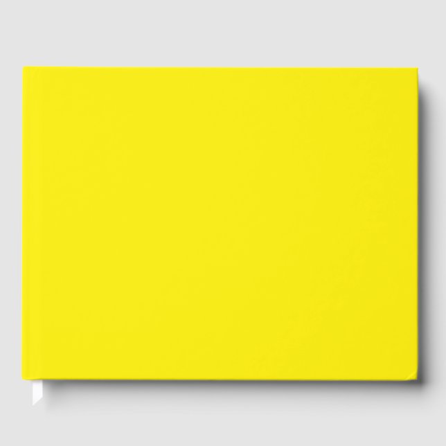 Canary Yellow Solid Color Gästebuch (Vorderseite)