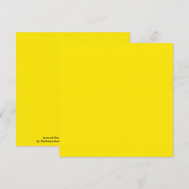 Canary Yellow Solid Color Karte (Vorne/Hinten)