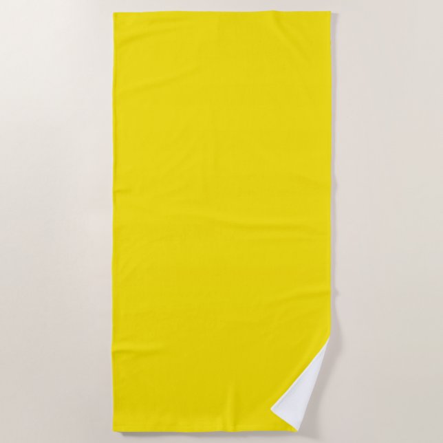 Canary Yellow Solid Color Strandtuch (Vorderseite)