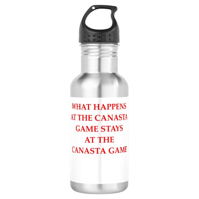 CANASTA EDELSTAHLFLASCHE (Vorderseite)