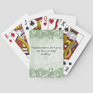 Canasta-Spieler sagen Spielkarten
