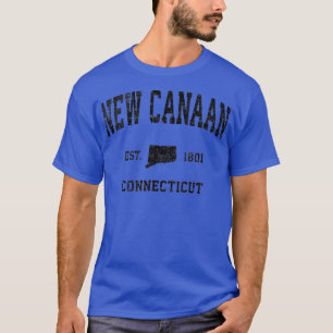 Canathan Connecticut CT Vintag Sports Design Bl T-Shirt