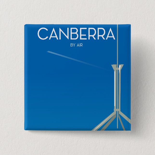 Canberra Australia Reiseplakat Button (Vorderseite)