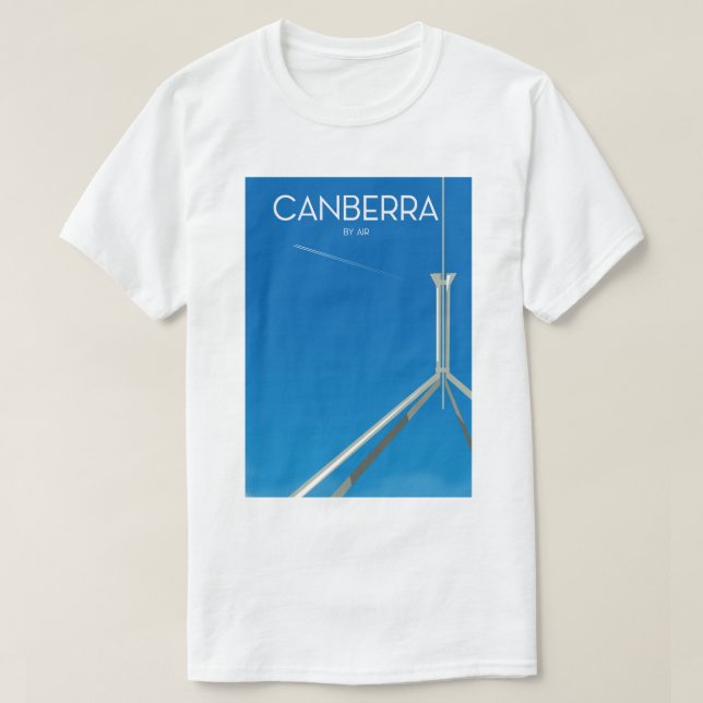 Canberra Australia Reiseplakat T-Shirt (Design vorne)