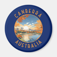 Canberra Australia Retro Distressed Circle