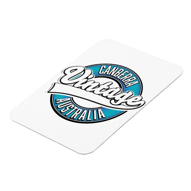 Canberra Australia - Vintages Logo Magnet (Linke Seite)