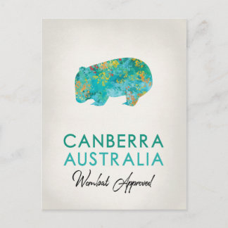 Canberra Australia Wombat Postkarte