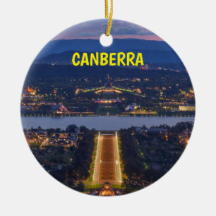 Canberra Australie Panoramique Noël Ornement