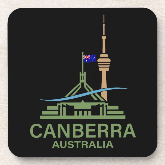 Canberra Australien Getränkeuntersetzer (Vorderseite)