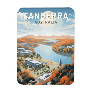 Canberra Australien Reise Kunst Vintage Magnet