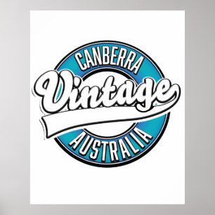 Canberra Australien Vintage-Logo  Poster
