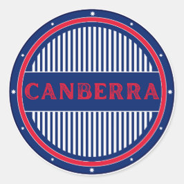 Canberra City Pride Emblem – Australian Identity Runder Aufkleber