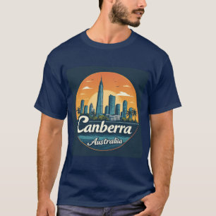 Canberra Skyline Sonnenuntergang Australien 🌅 T-Shirt