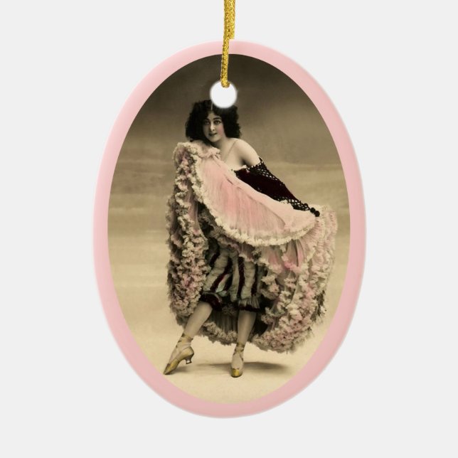 Cancan Dancer 4 Keramikornament (Vorne)