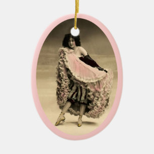 Cancan-Tänzer 4 Keramikornament