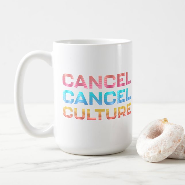 Cancel Culture Anti Toxic Internet Mob abbrechen Kaffeetasse (Mit Donut)