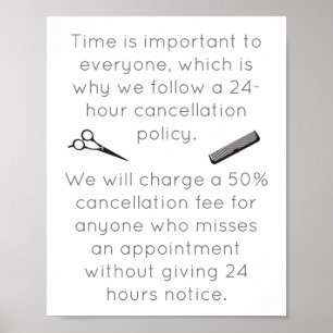 Cancellation policy poster