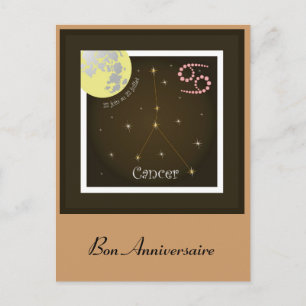 Cancer 22 juin au 22 juillet Postkarte